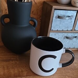Black and White Monogram Mug